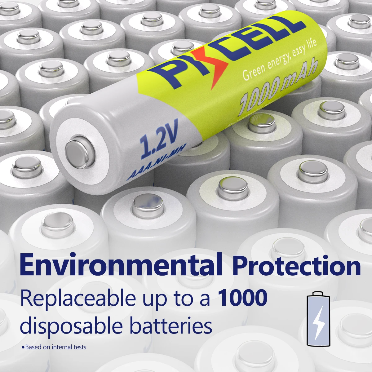 (8 шт. в упаковке) 4 AAA 1000 мАч и AA 2600 1 2 Ni-MH AA/AAA перезаряжаемые батареи для фонарика