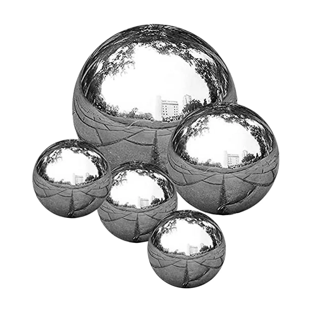 

Garden Reflector Stainless Steel Balls Hollow Decor Reflective Outdoor Mirror Polishing Ornament