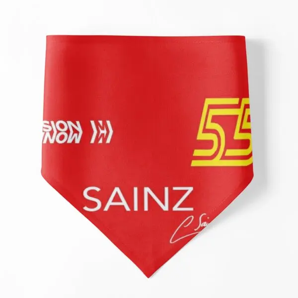 

Carlos Sainz Signature Dog Bandanas Accessories Pet Scarf Puppy Christmas Cat Towel Holiday Party Print Supplies Neckerchief