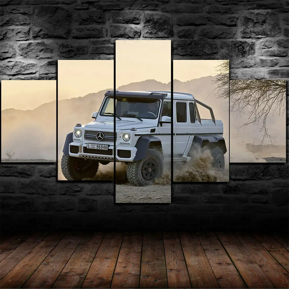 

Супер-автомобиль внедорожник 5 панелей Печать на холсте настенный плакат украшение для дома HD печать домашний Декор без рамки 5 шт. Декор для...