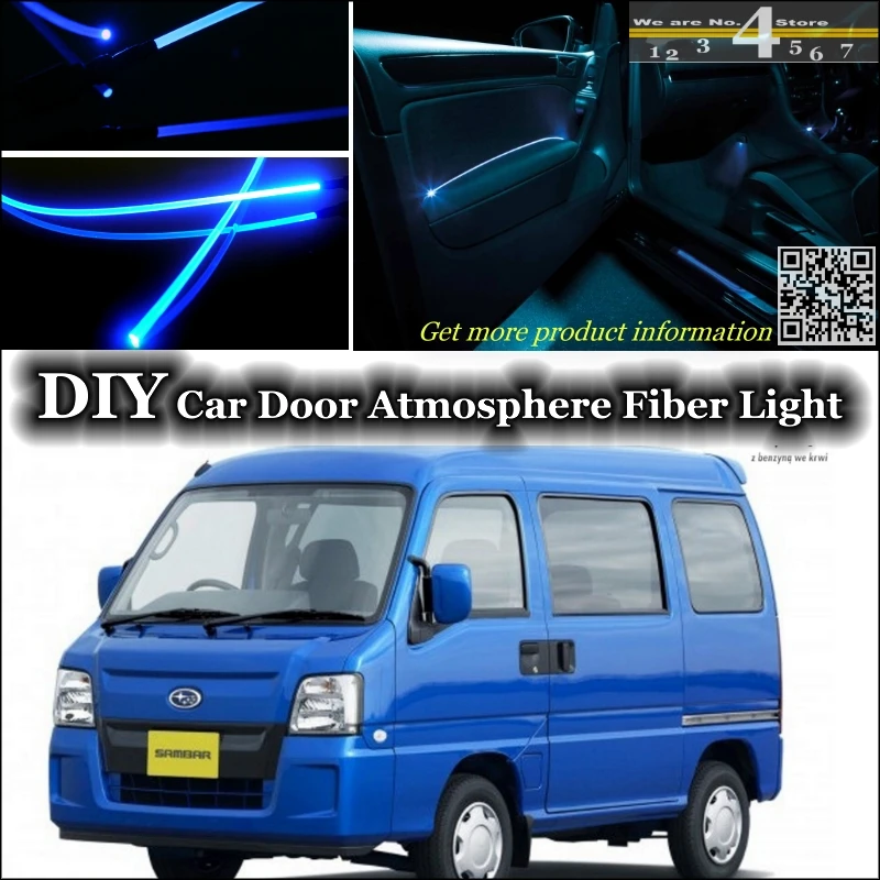 

interior Ambient Light Tuning Atmosphere Fiber Optic Band Lights For Subaru Sambar Inside Door Panel illumination Not EL light