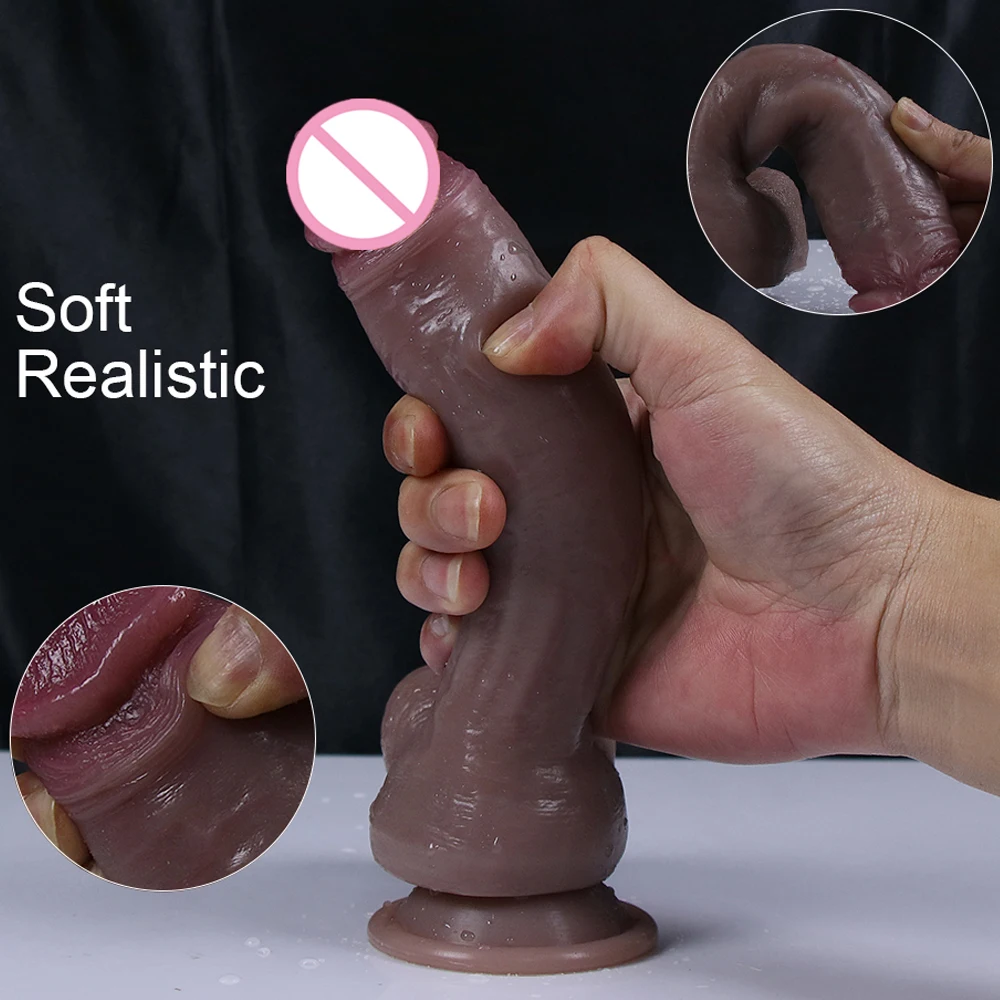 Супер реалистичный фаллоимитатор мягкий силиконовый большой пенис недорогая