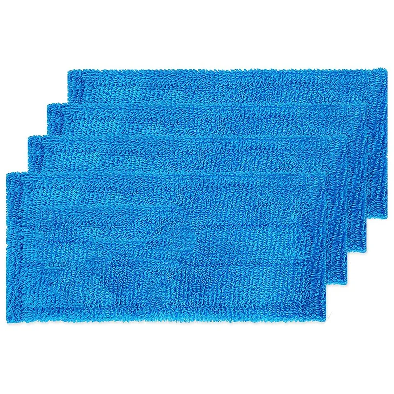 

4 Reusable Microfiber Mop Pads Compatible With Swiffer Sweepers