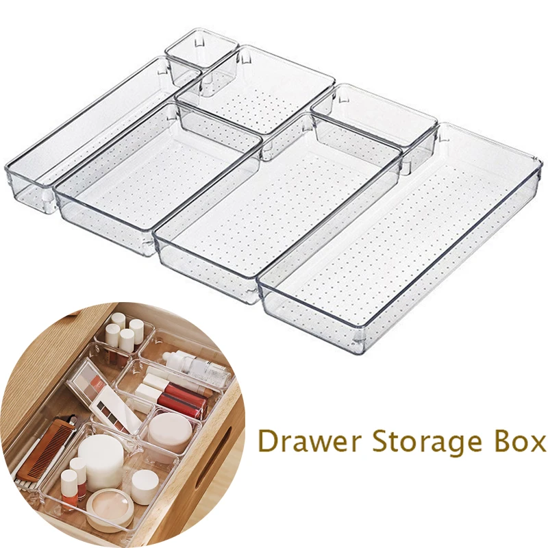 

Transparent Combination Drawer Storage Box Lipstick Cosmetics Organizer Drawer Sundries Sorting Box Sock Underwear Storage Box
