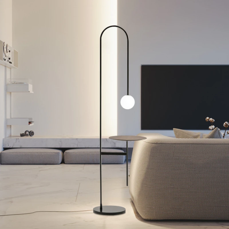 

Post Modern Nordic Simple Floor Lamp Shelf Iron Floor Lights Living Room Bedroom Industrial Black Floor Lamp Sofa Standing Lamps