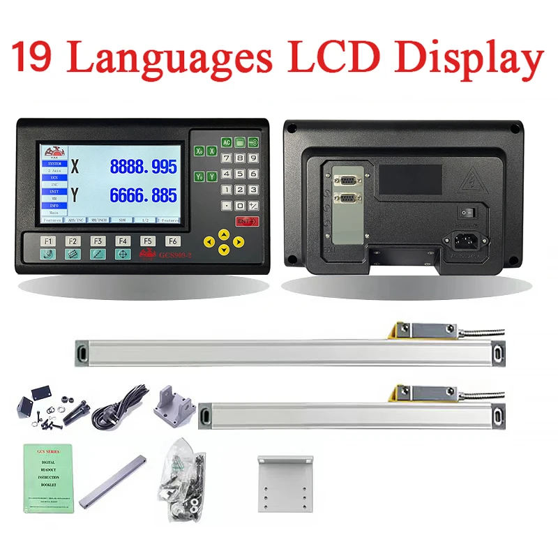 Высокая точность GCS909 3-осевой токарный станок с ЖК-дисплеем DRO цифровое считывание с 3 шт. 50-1000 мм линейной шкалой энкодер оптическая решетка линейка