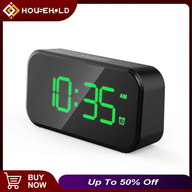 

Creative Home 5 Inch Full Led 3d Mirror Usb Charging Cable Screen Digital Alarm Clock Watch Snooze Small Digital Alarm Clock