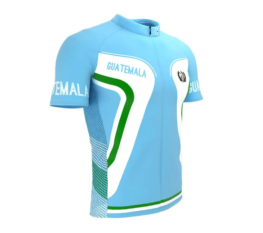 

2022 Light Blue GUATEMALA Team Competition Cycling Jersey Summer Vintage Sports Bike Cycling Top Quick Dry Through