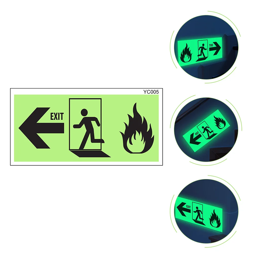

Corridor Wall Sticker Exit Signs Emergency Stickers Living Room Glow The Dark Decals