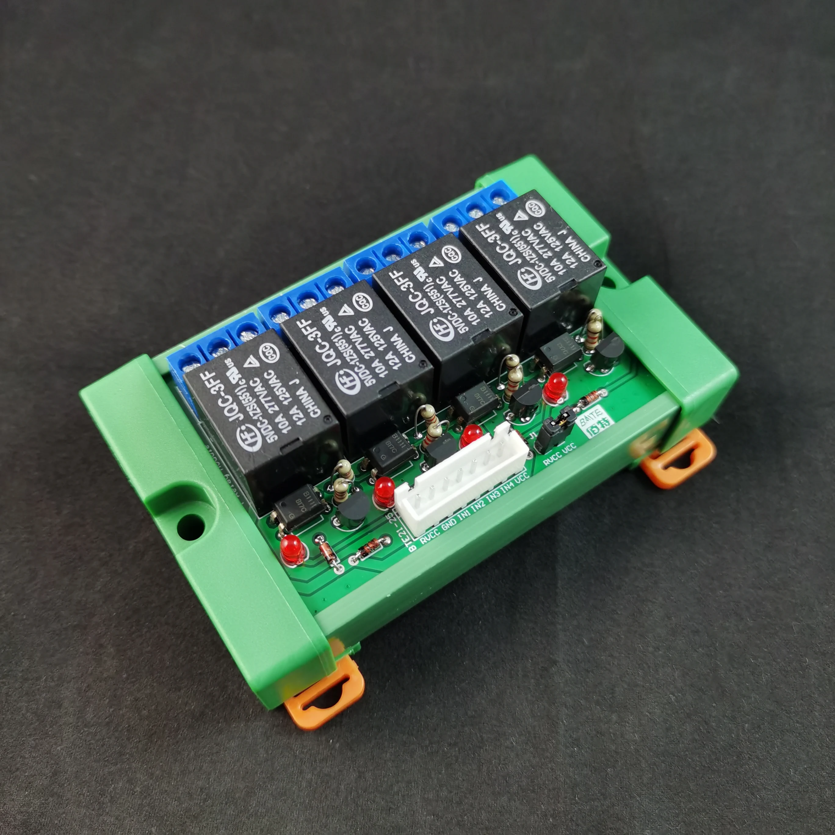 Релейный модуль 1/2/3/4 канала крепление на DIN-рейку JQC-3FF-5VDC-1ZS JQC-3FF-12VDC-1HS совместимый