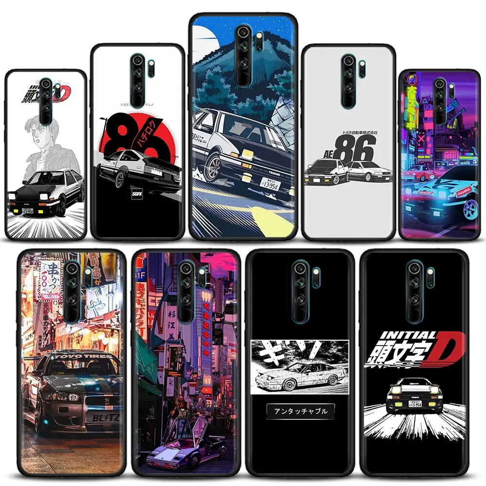 

Japan Initial D AE86 anime JDM Case For Xiaomi Redmi 9A 7A 9C 9T 9 10 7 6 8A Case Soft Silicone Cover For Redmi K40 K40s K50 Pro