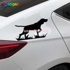 Забавные наклейки FUYOOHI, внешние аксессуары, птица, собака, фотоэлемент! Виниловая наклейка на окно задняя дверь черныйбелый