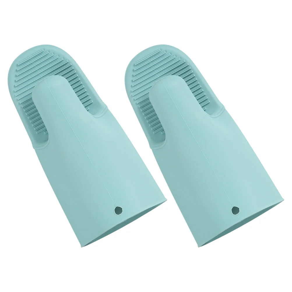 

Gloves Oven Mitts Pot Silicone Hot Holder Kitchen Cooking Glove Baking Microwave Heat Mitt Pad Resistant Bbq Grilling Handle