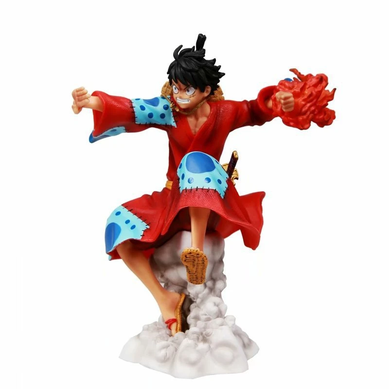 

21cm One Piece Fire Fist Kimono Luffy Action Figure Juguetes One Piece Figures Collectible Model Toys PVC Model Decorations