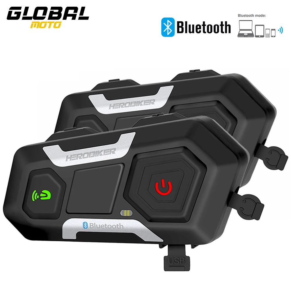Bluetooth Motorcycle Intercom Helmet Headsets Communication Interphone Waterproof 5.0 Wireless Bluetooth Intercom With FM Radio