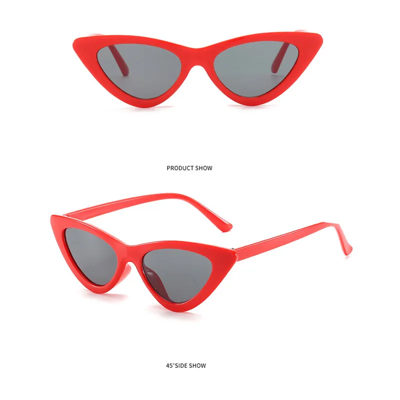 Vintage Hip-hop Small Cat Eye Sunglasses for Women Retro Style Triangle Frame UV400 Sun Glasses Shades Fashion Eyeglasses images - 6