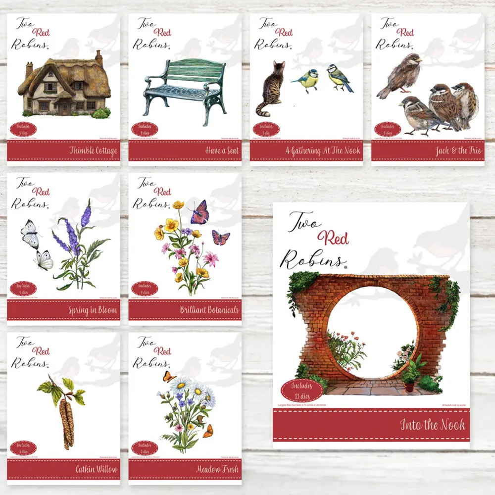 

Catkin Willow Die Set and Have A Seat Into The Nook Jack and the Trio Metal Cutting Die Scrapbook Embossed Paper Card Album Card