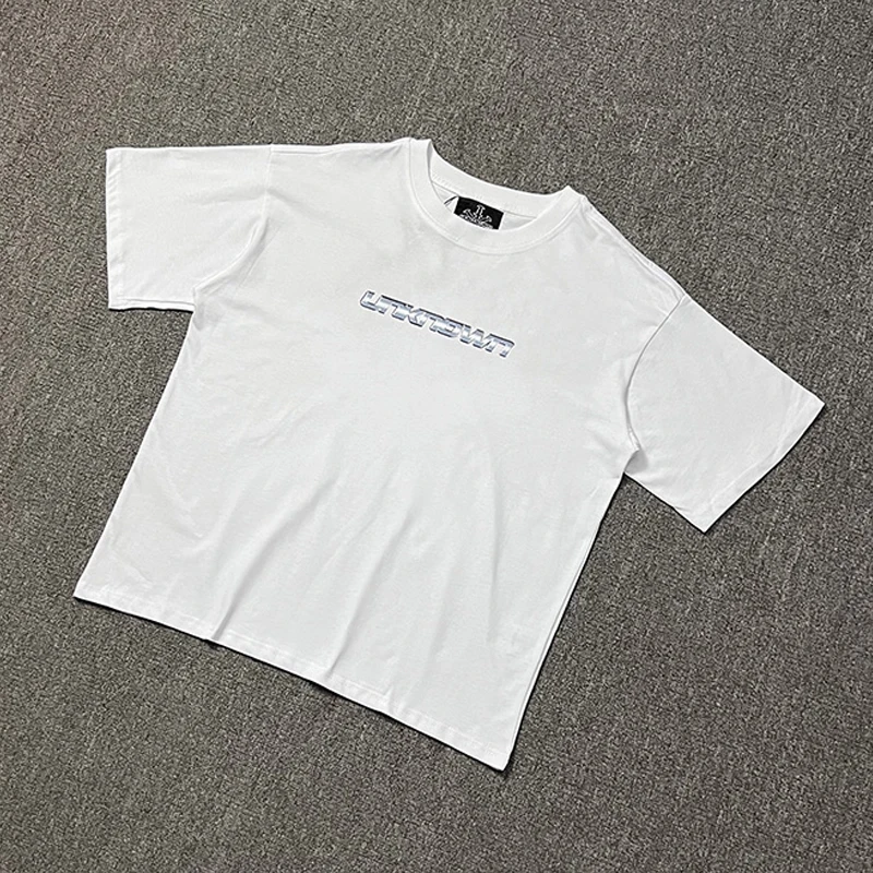 Мужская/женская футболка с круглым вырезом свободного покроя