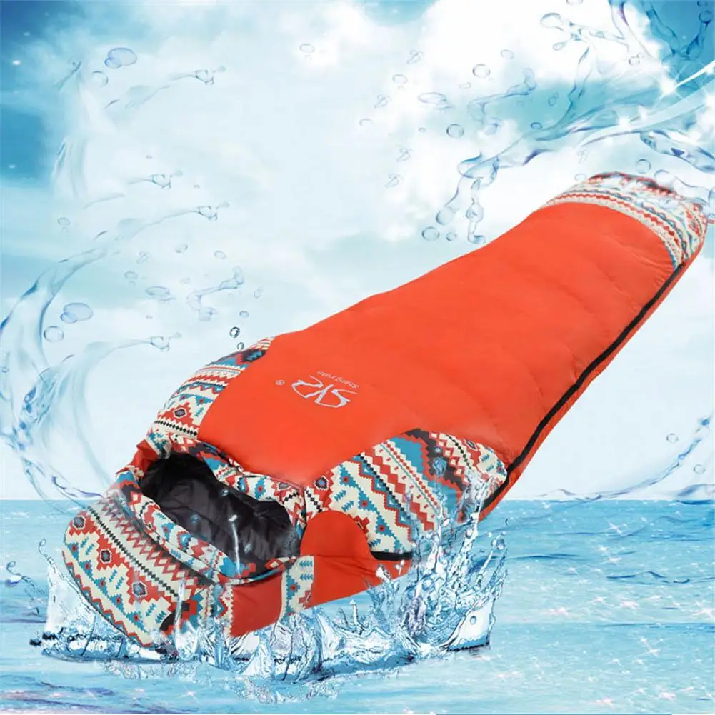

Warm Down Sleeping Bag Outdoor Ultralight Compact Portable Waterproof Windproof Zippers Sleeping Pouch, For Camping Hiking