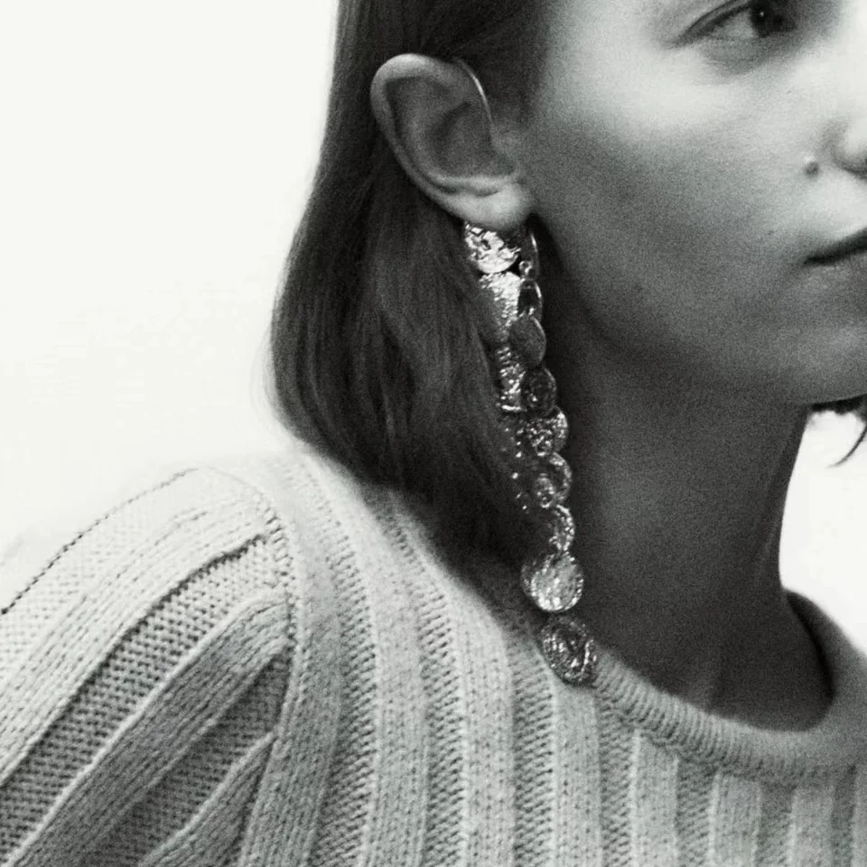 

2023 Zvoijio New Long Alloy Round Metal Tassel Dangle Earrings for Woman Party Jewelry Gift