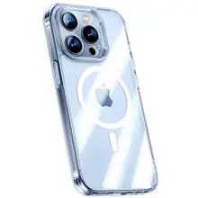 luxe magnétique sans fil transparente case pour apple magsafe coque Iphone 11 12 13 14 pro max mini 7 8 14 plus xr xs max x, étui silicone trousse acrylique covering