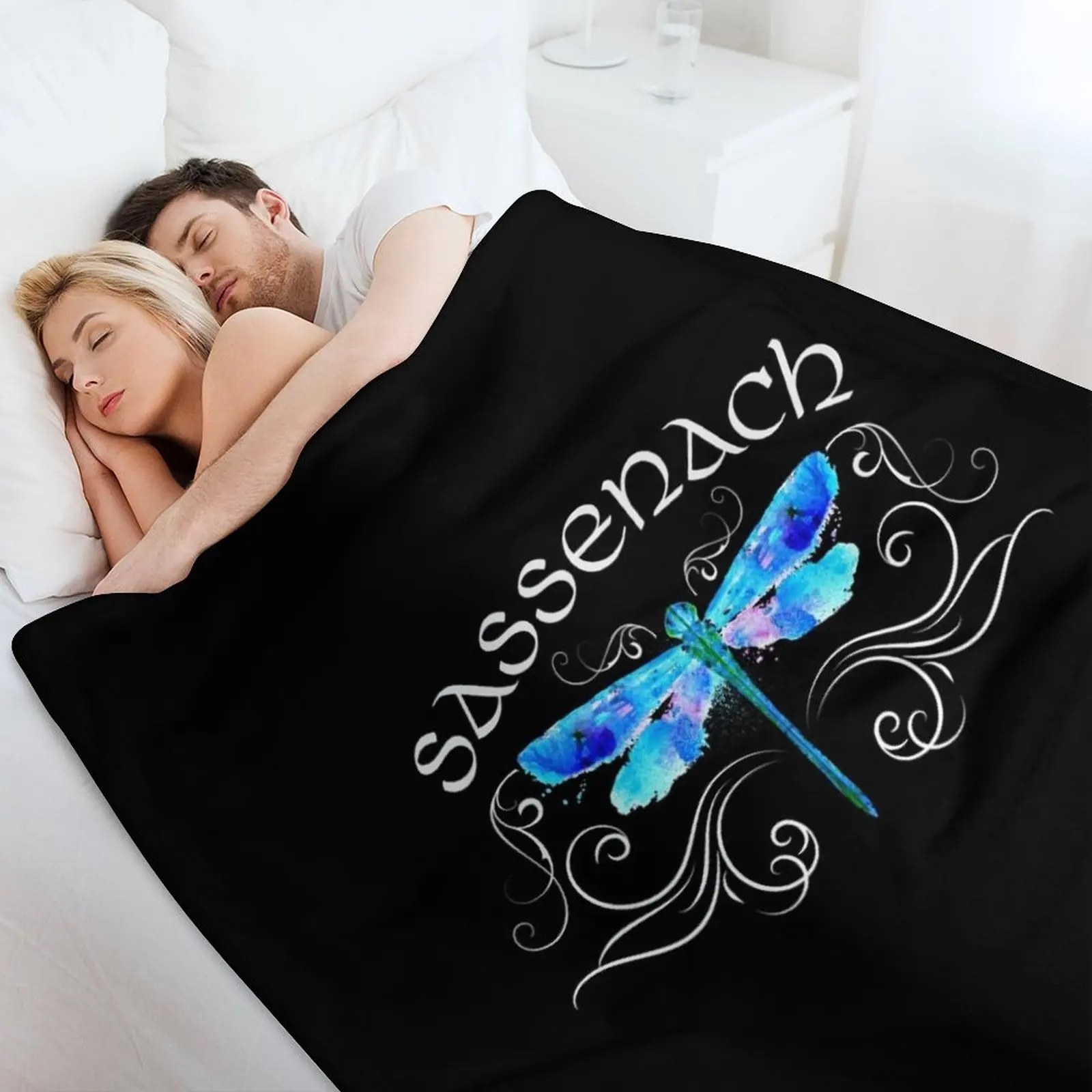 Sassenach Стрекоза акварельный дизайн плед одеяло пляжные декоративные пушистые