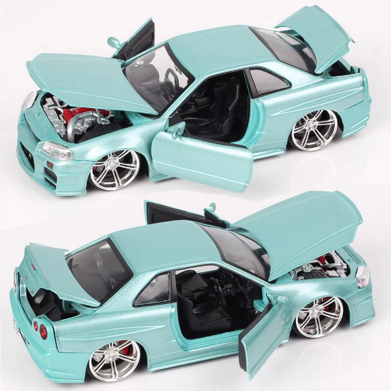 Только автомобиль! Коллекционная модель автомобиля Jada SkyLine GTR R34 1/24 BNR34 из сериала