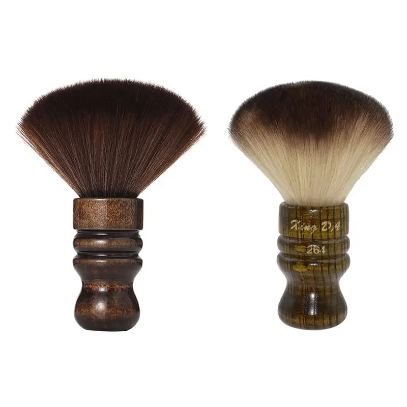 

Professional Barber Cleaning Hairbrush Hair Sweep Brush Wood Handle Hairdressing Neck Face Duster Brushes Haircut Styling Tool