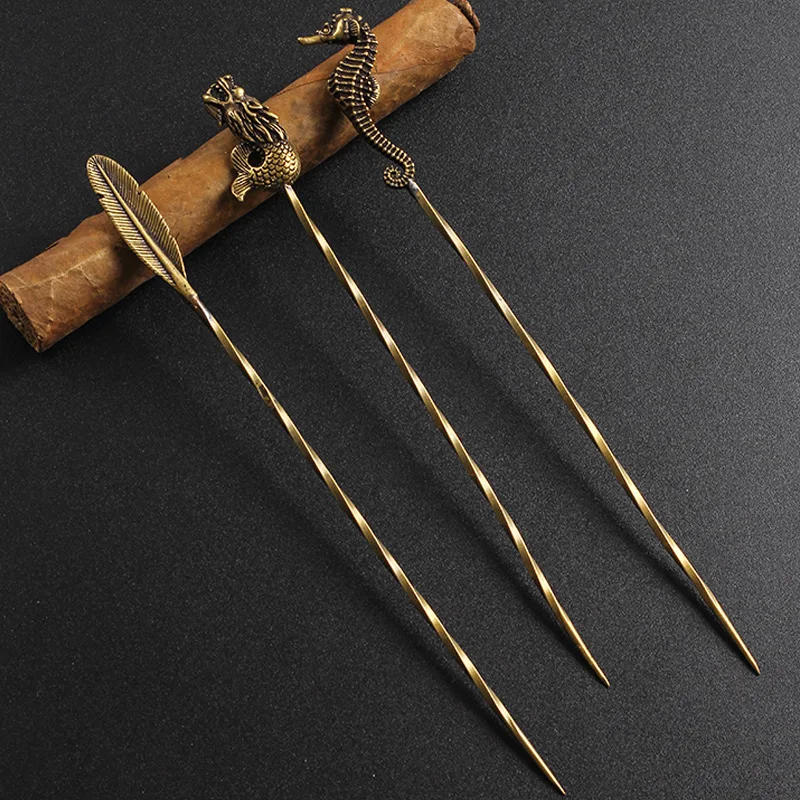 

Retro Carved Cigar Drill Dredge Creative Cigar Pass Needle Engraved Cigar Needle Drill Cigar Knife Cigar Smoking Accessories