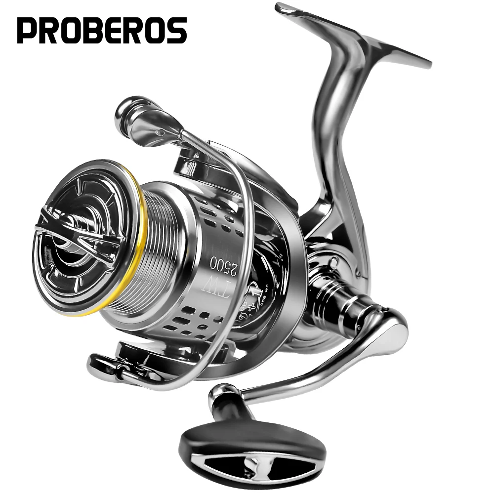 

Спиннинговая катушка PROBEROS 5,1: 1 5,5: 1, высокоскоростная Рыболовная катушка с ЧПУ, катушка из сплава, рыболовное колесо с правой и левой взаимозаменяемой ручкой