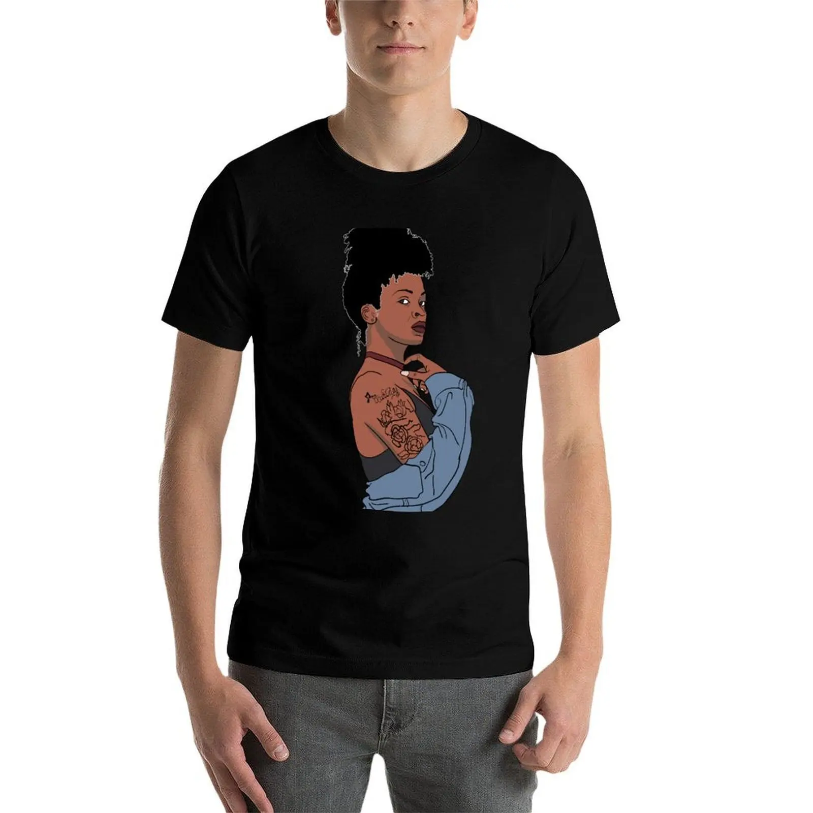 Фото Футболка Ari Lennox Digital Art, устойчивая к поту, для тренировок №4
