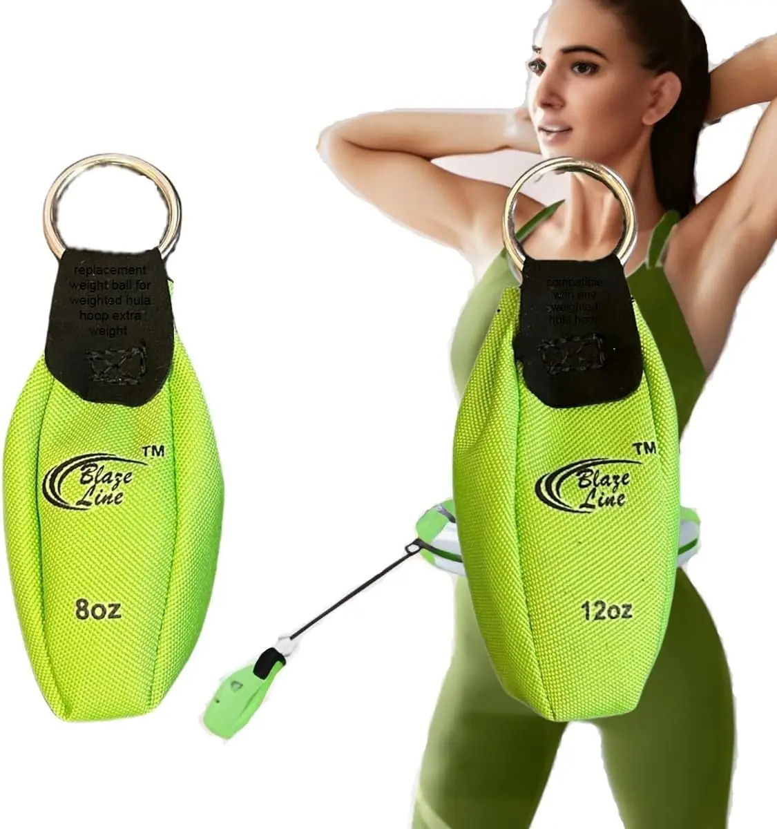 Фото Регулируемая сумка для веса Blaze Line Hoola Fitness Hoop, сумка на 8 и 12 унций, упаковка из 2 предметов для похудения, фитнеса, тренировок и тренировок №1