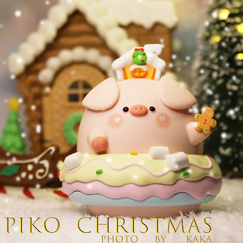 Piko Pig Christmas Blind Box Mystery Box Guess Bag Blind Box Toy for Girls Anime Figures Cute Doll Birthday Box Surprise Gift