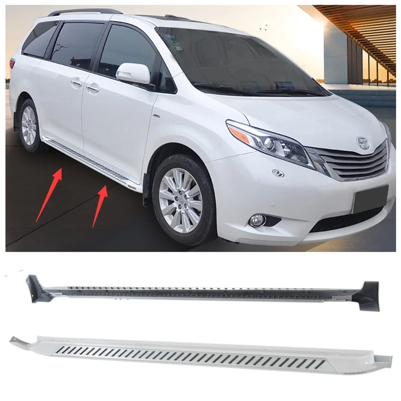 

Fits For Toyota Sienna 2011-2020 High Quality Aluminum Alloy + ABS Running Boards Side Step Bar Pedals