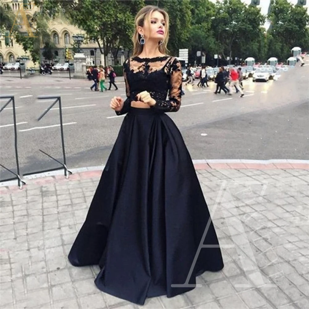 

Женское Атласное Бальное Платье, черное платье на заказ для выпускного вечера, элегантное женское официальное платье, новинка 2024