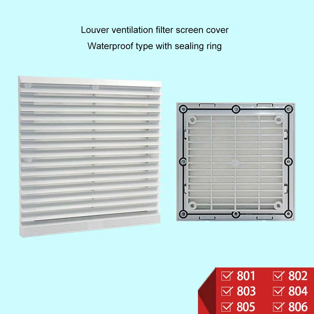 

Cabinet Ventilation Shutter Dust-proof Filter Screen Sidewall Air Vent Cover Exhaust Fan Panel Grille Ventilator Type 1