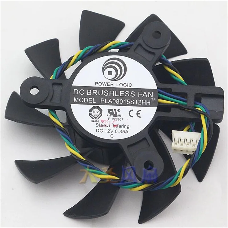 Четырехпроводной вентилятор видеокарты с контролем температуры, 12 В, 7,5 А, диаметром 4,2 дюйма