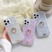 luxury glossy thick tpu glitter ring stand holder phone cases cover for iphone 11 12 pro max xr xs x iphone 13 pro max 7 8 plus
