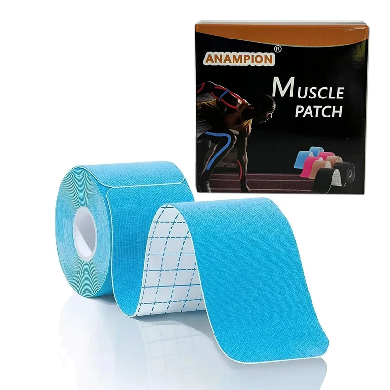 4 рулона лента-наклейка эластичные рельефные полоски Водонепроницаемая дышащая