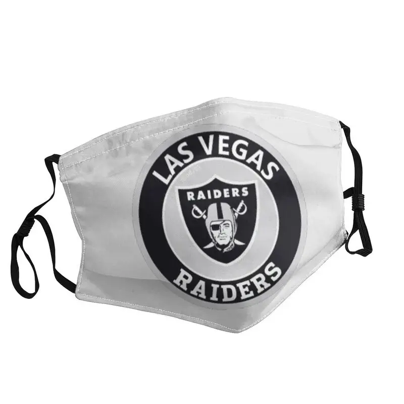 

Las Vegas Raiders Logo Mask Unisex Adult Anti Haze Sports Skull Mask Protection Respirator Breathable Mouth Muffle