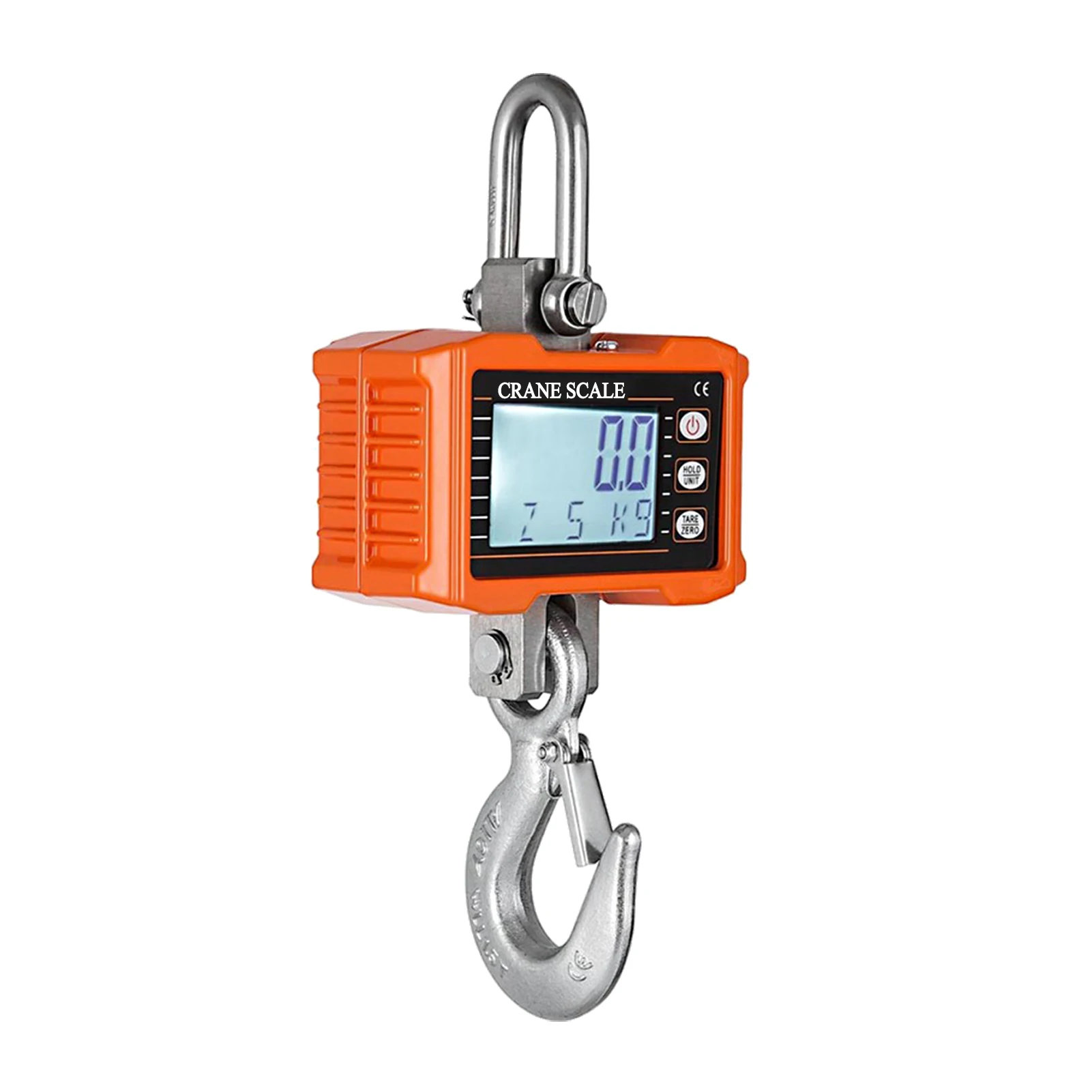 Portable Digital Hanging Scale 1000kg/2204lbs Heavy Duty Crane Scale LCD Backlight Industrial Hook Scales For Household