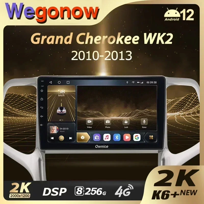 Ownice K6+ 2K для Jeep Grand Cherokee WK2 2010-2013 Автомобильный радиоприемник Мультимедийный