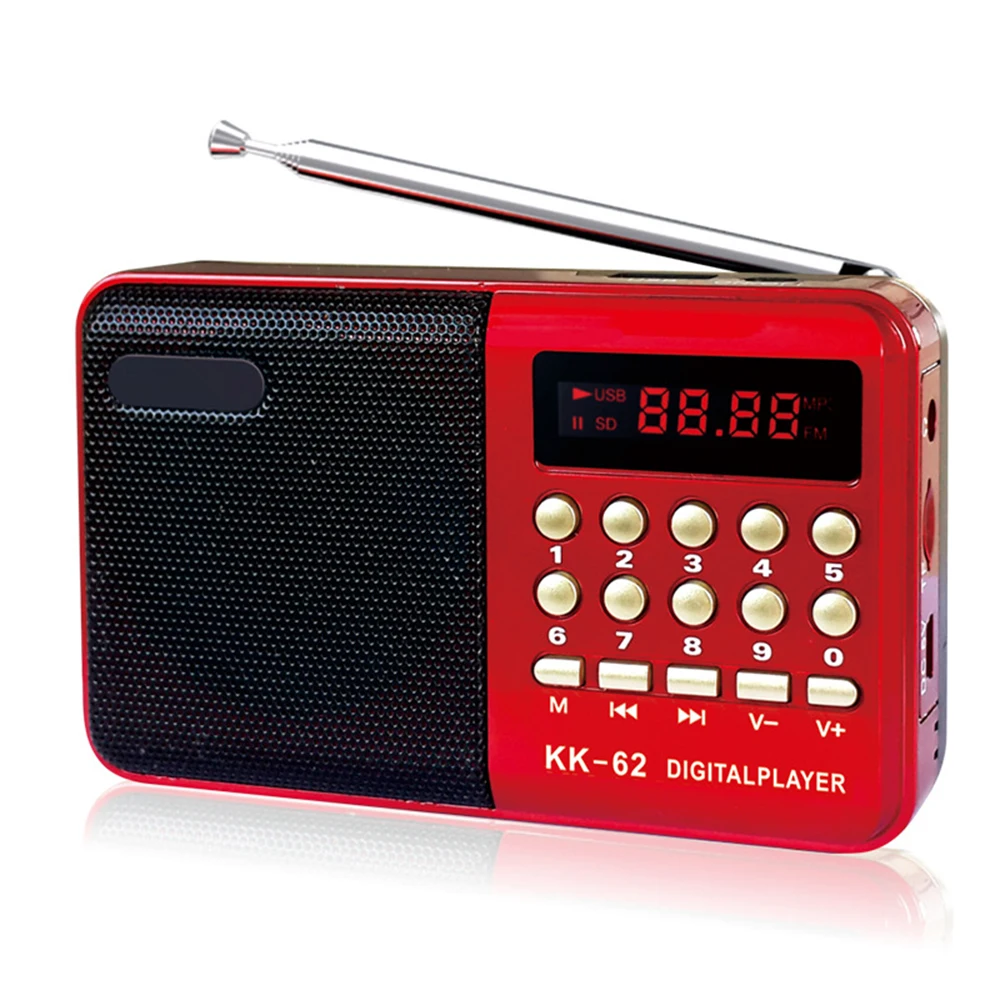 With Battery Usb Rechargeable Digital Fm Mp3 Player Speaker 