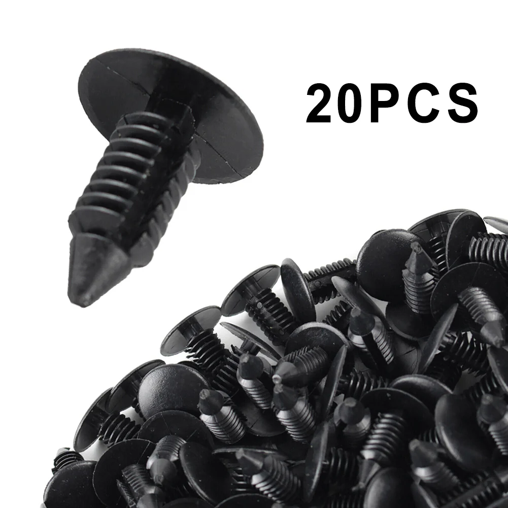 

Easy Installation 20Pcs 8mm Hole Car Clips Fender Bumper Shield Retainer Plastic Rivet Push Pin Simple and Effortless Setup