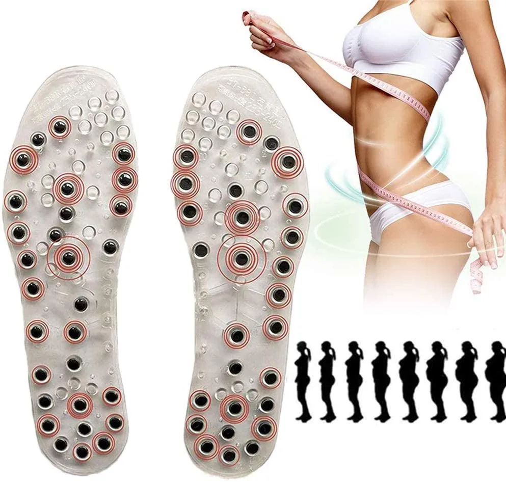 

Magnetic Therapy Silicone Insoles Transparent Massage Foot Weight Loss Slimming Insole Health Care Shoe Pad Sole Dropshipping
