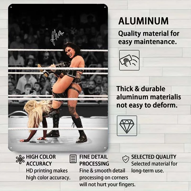 Rhea Ripley Vs Liv Morgan жестяная вывеска спортивный постер украшения для комнаты