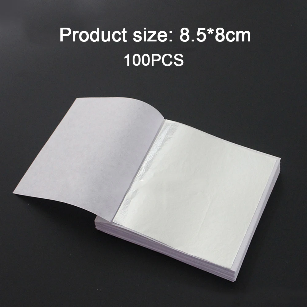

Silver Foil Paper Leaf Foil Paper Design Roman Column Silver Universal Imitation Gilding Craft Paper 8.5 8 Cm Durable Ceiling