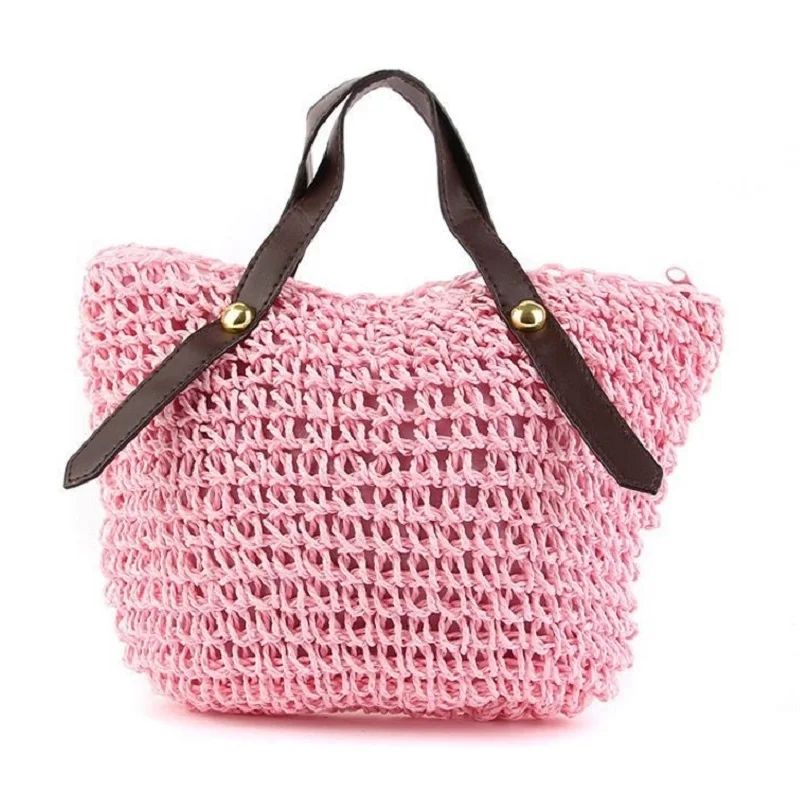 Grass Rattan Knitting Women Hollow Small Handbag Brands 2023 Ladies Summer Beach Pouch Bag Female Bolso Bolsa Feminina For Girls