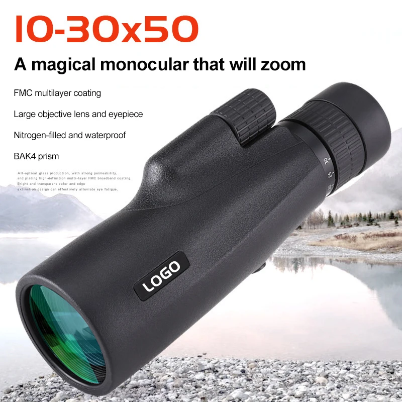 

42X10 Zoom Monocular Telescope Day/Night Camping Hunting Pocket Telescope With Smart Phone Holder