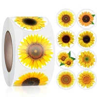 500 Pcs Roll Kawaii Sunflower Graffiti Stickers Album Luggage Laptop Phone Stickers Decoration Stationery Office Doodle Stickers